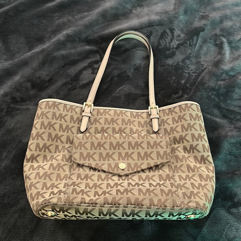 Beige and brown Michael Kors bag